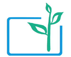 Dieses Bild zeigt das Logo der Studie BrainFit-Nutrition. Es zeigt einen Bildschirm und eine Pflanze.